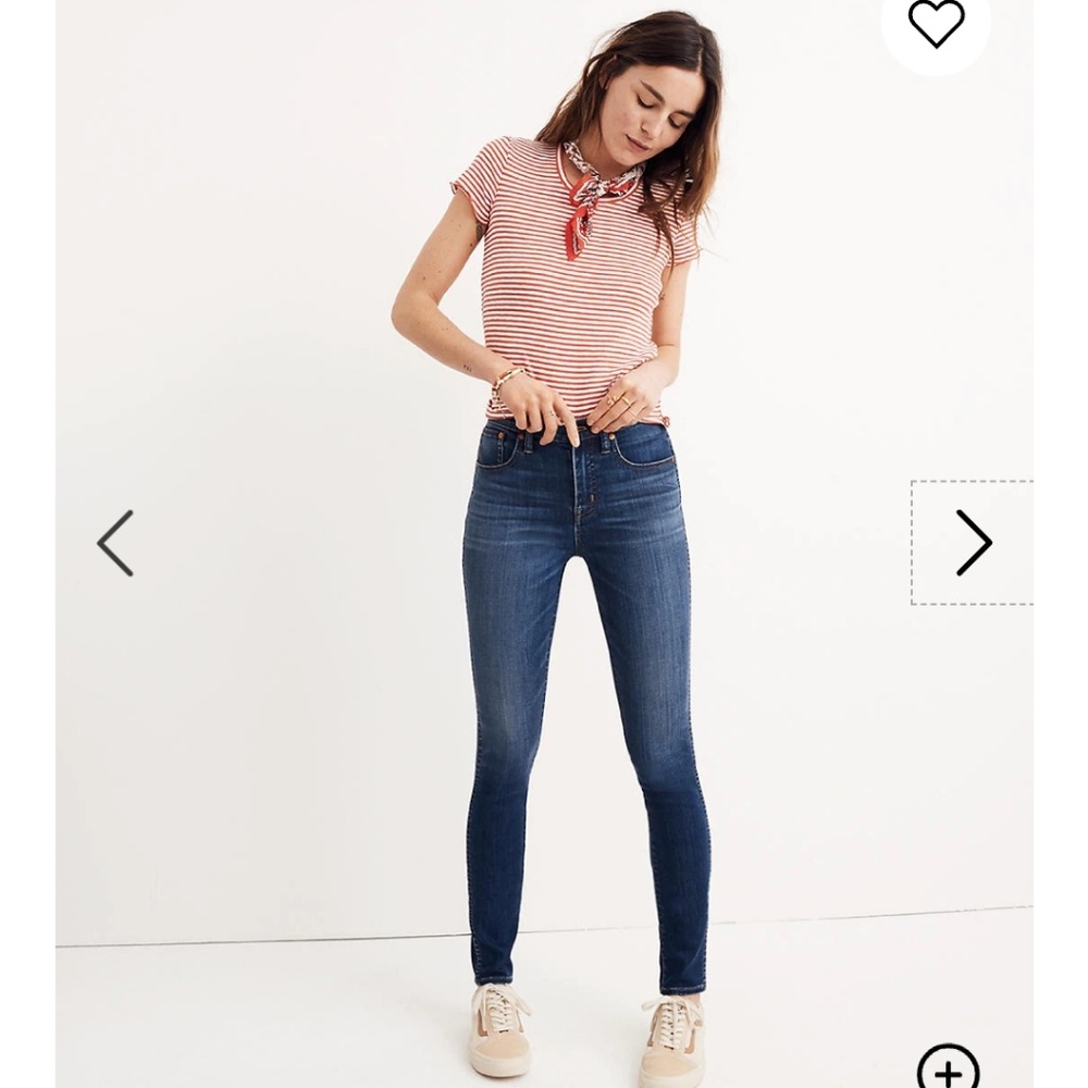 Madewell curvy highrise skinny tencel fabric